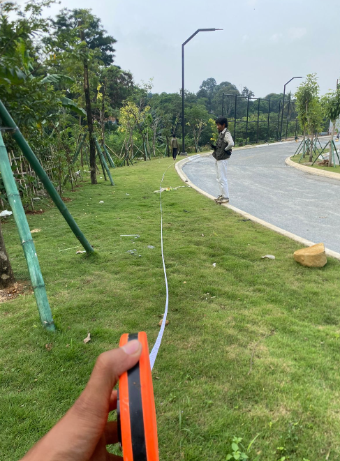 Proses Pengukuran jarak ideal menanam pohon - PT ATN