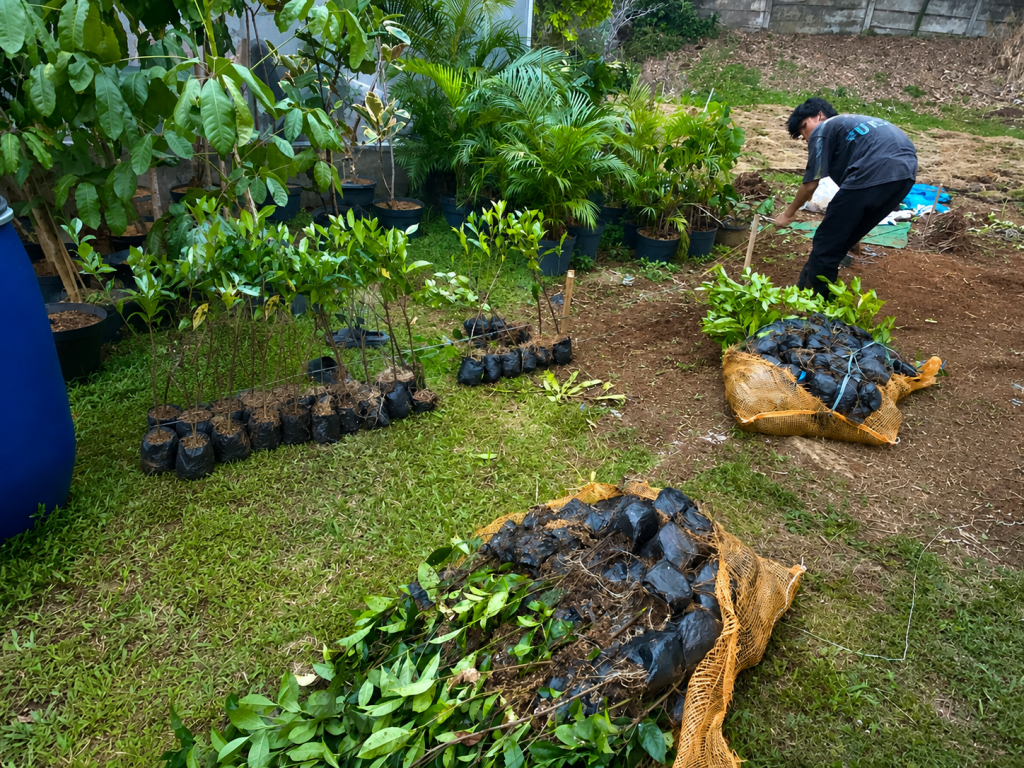 Tanaman Semak untuk Taman - Penanaman Semak Kaca Piring oleh PT ATN
