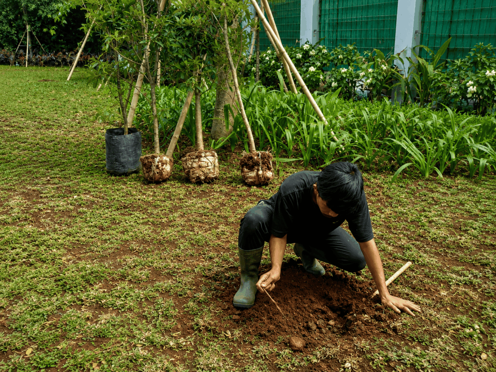 pembuatan media tanam pohon